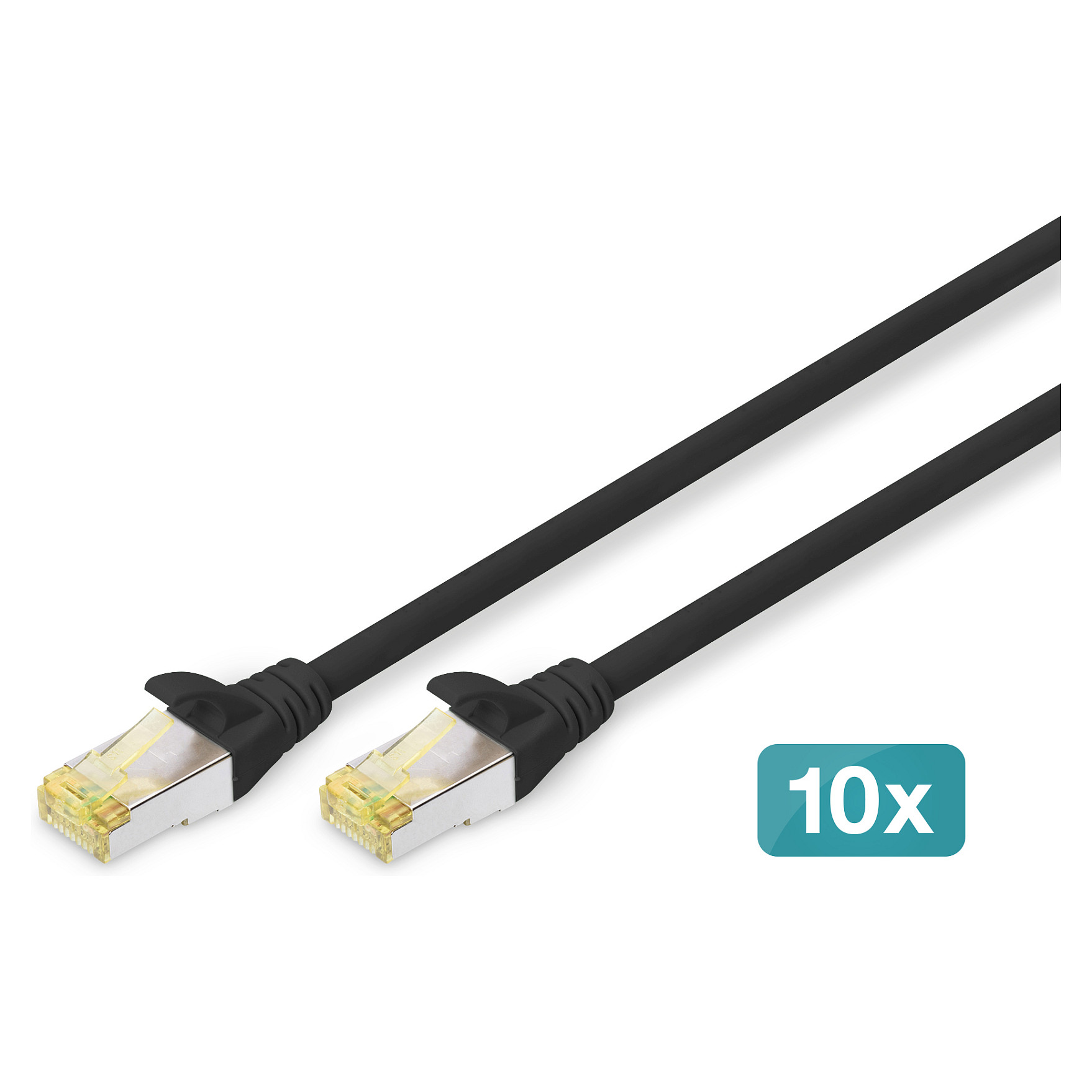 Kabllo rrjeti DIGITUS Cat6A S/FTP Patch Cable / 10 pcs / 2m - Zezë - 1