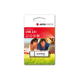 USB Flash Drive AgfaPhoto 10513 / 16GB / USB 2.0 Type-A -Bardhë