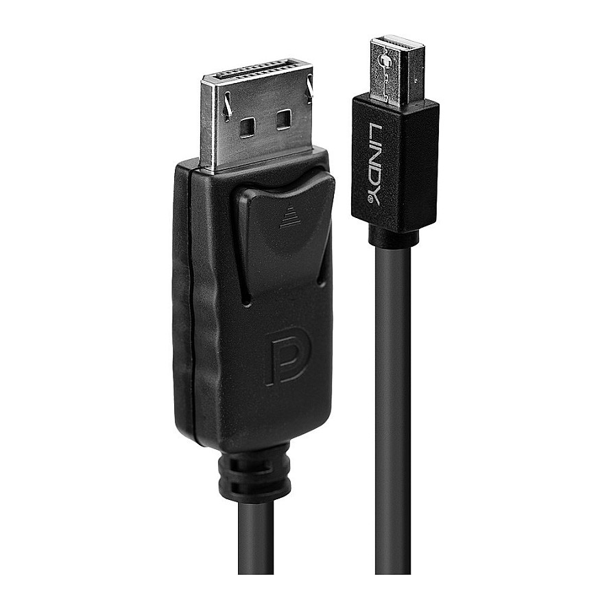 Kabllo DisplayPort Lindy 41646 / Mini DisplayPort në DisplayPort / 2m / DisplayPort 1.2 / 4K 60Hz - Zezë