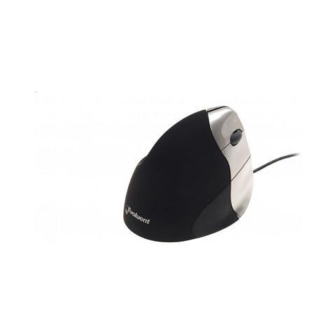 Maus me kabllo BakkerElkhuizen Evoluent3, Ergonomik Vertikal, USB-A, 2600 DPI, 5 Butona – Zezë, Argjend