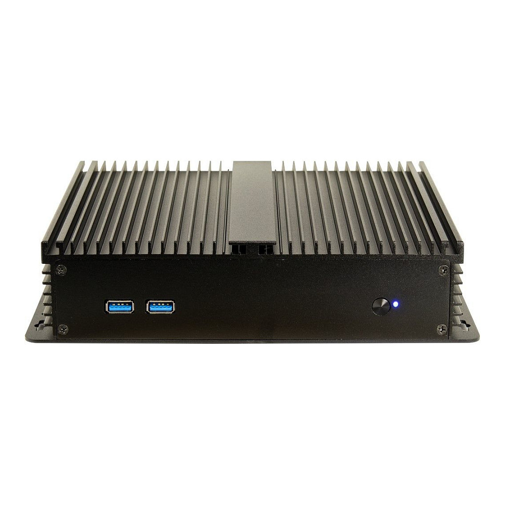 Kasë PC Inter-Tech IP-40 / USFF / Thin Mini-ITX / 2x USB 3.0 / 1x 2.5" Bay / Pasive - Zezë - 2