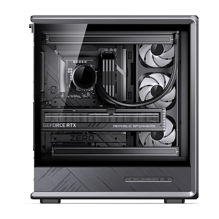 Kasë PC Jonsbo D401 / Midi Tower / ATX / Tempered Glass - Zezë - 11