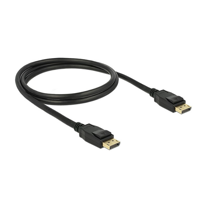 Kabllo DisplayPort DELOCK 1.2 / Pasiv / 4K60Hz / 1 m – Zezë - 1