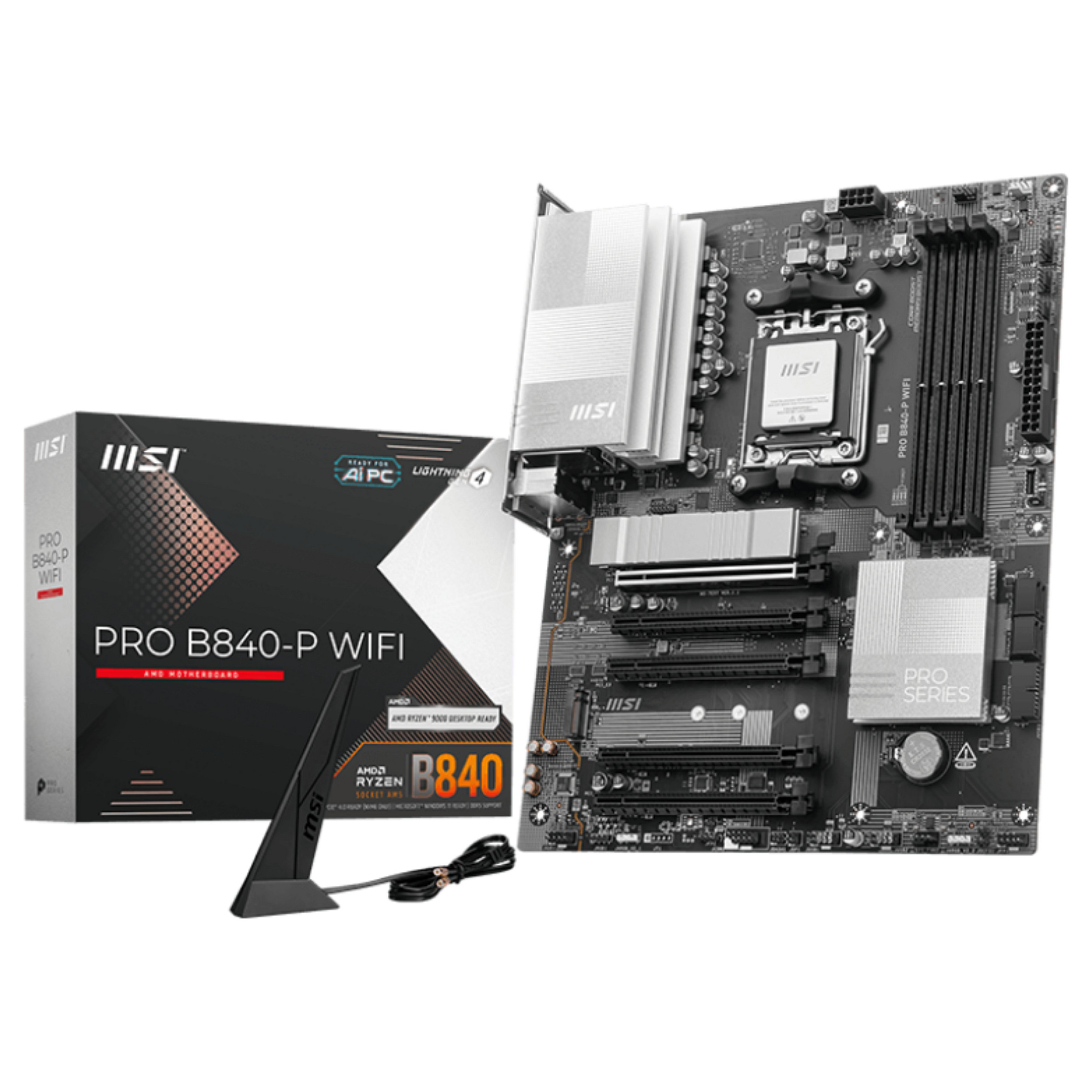 Pllakë Amë AMD AM5 MSI PRO B840-P WIFI / DDR5 / HDMI - 1