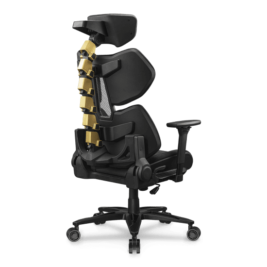 Karrige Gaming COUGAR Terminator Elite, Mbështetëse 4D, Mbështetje Lumbare, Mbështetëse Koke, Kapacitet 135 kg – Zezë/Ari - 2