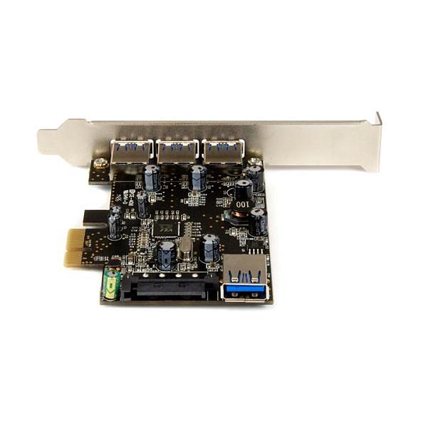 Kartë Zgjerimi StarTech.com PEXUSB3S42, PCI Express 2.0 x1, 4x USB-A 3.2 Gen 1, 5Gbps, 3x të jashtme + 1x të brendshme, UASP, VIA/VLI VL805, Low Profile + Full Height - 4
