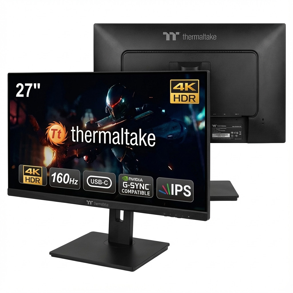 Monitor Gaming Thermaltake TPM-I27FUK / 27" / 4K UHD IPS / 160 Hz / 1 ms / HDMI+DP+USB / Zezë - 1