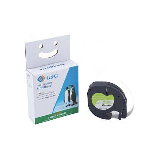 Shirit për Printer G&G 14972 / Kompatibil me DYMO S0721660 / 91221 / 12 mm × 4 m / Bardhë - 2