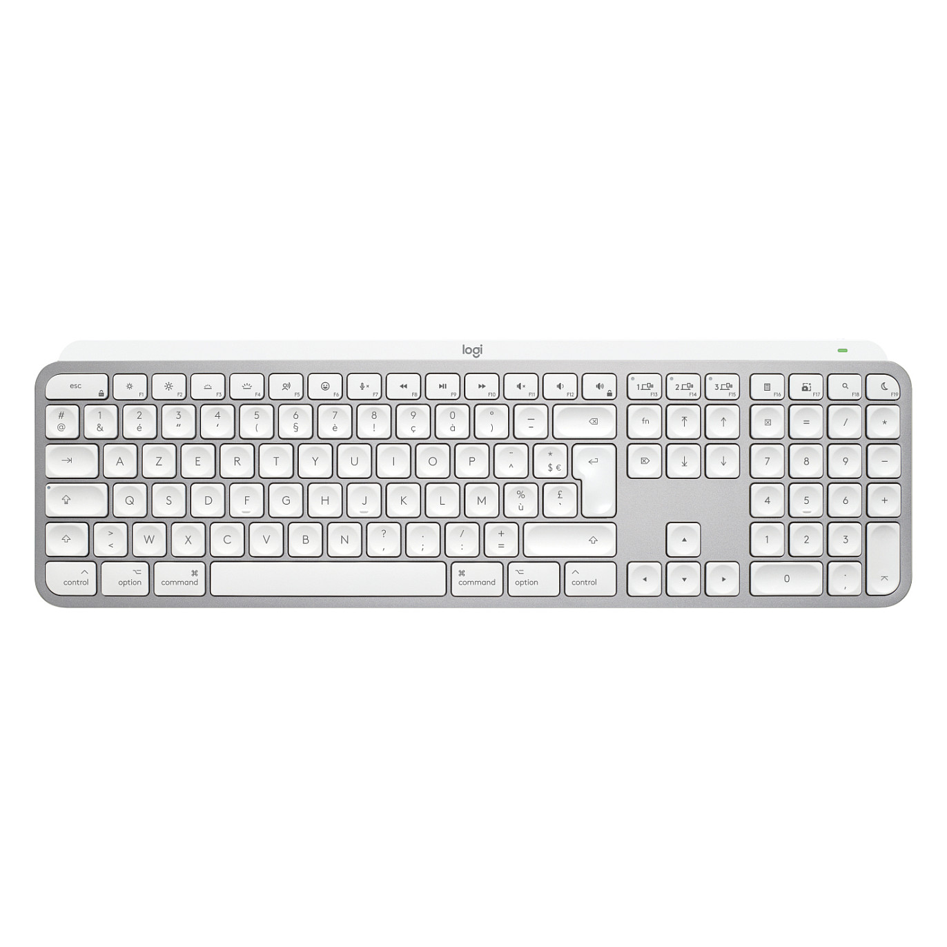 Tastierë pa kabllo Logitech Master Series MX Keys S for Mac / AZERTY - Bardhë - 1
