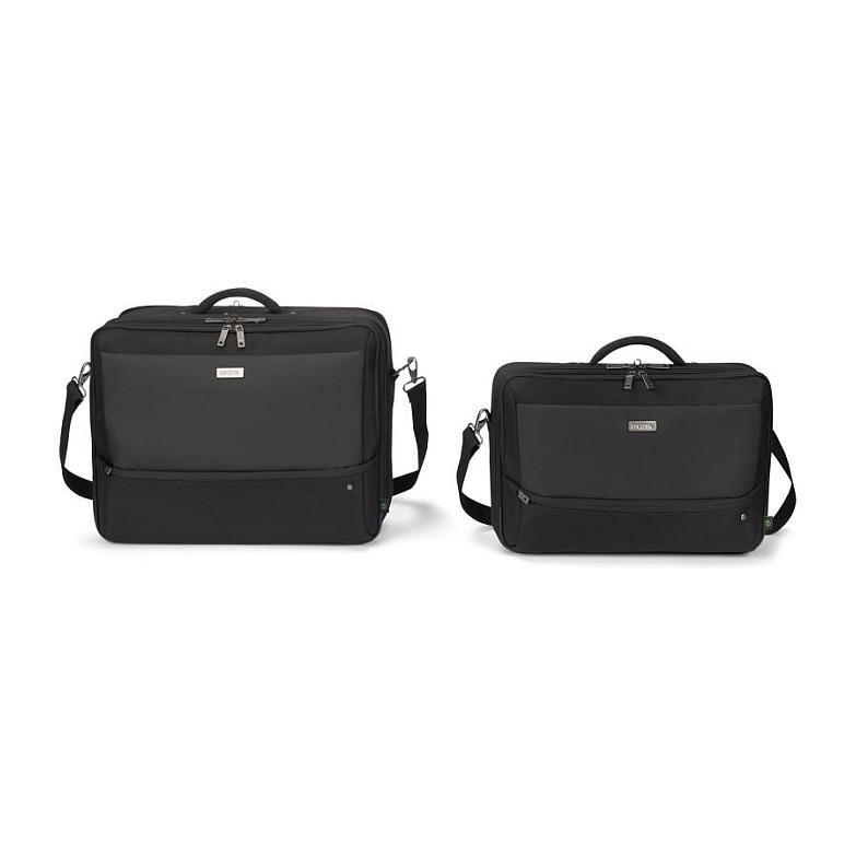 Çantë për Laptop DICOTA Multi Twin FIVE, 15–17.3", 900D PET i Ricikluar, Ndarje për Tablet, RFID, Rrip për Valixhe - Zezë - 15