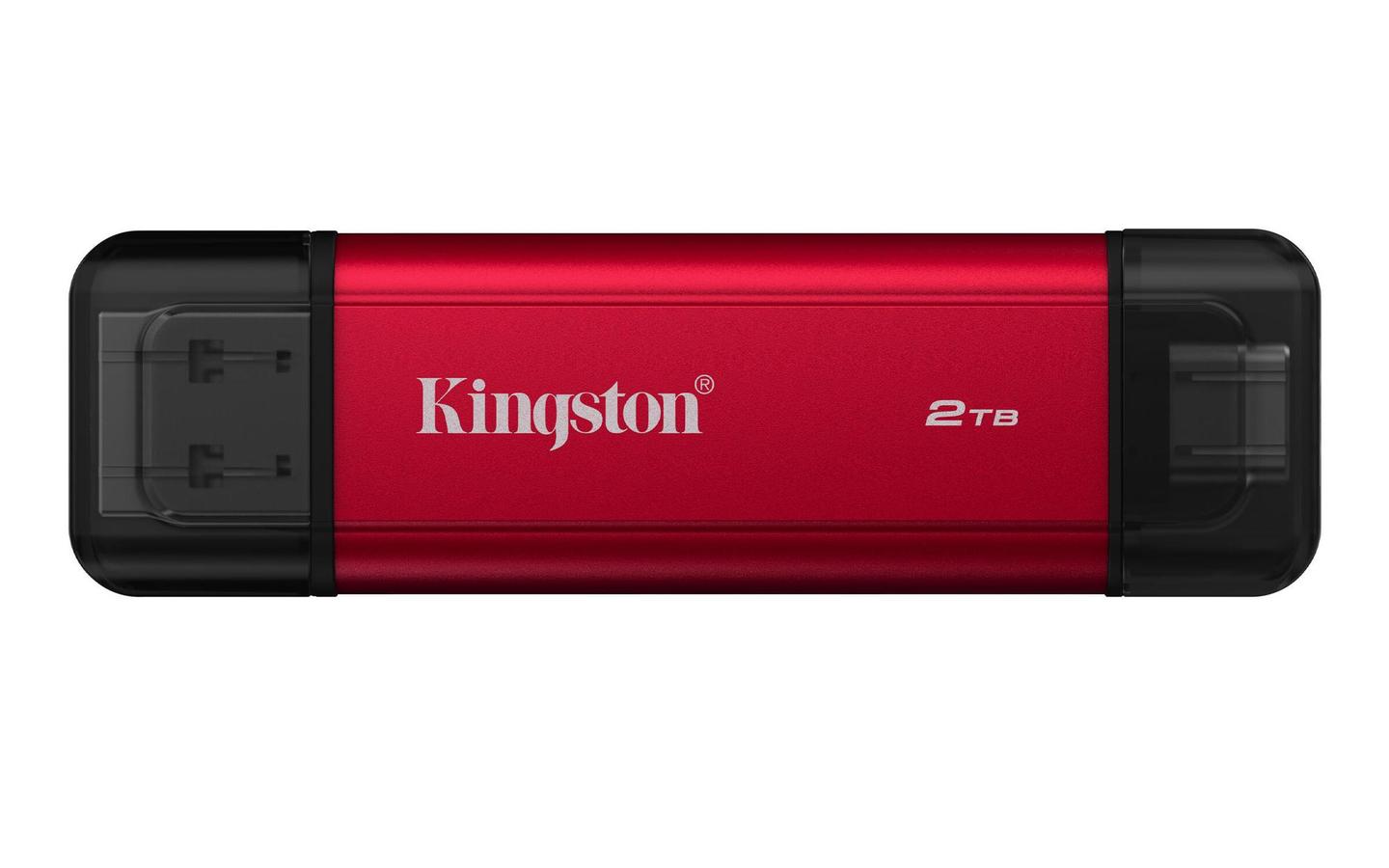 SSD e Jashtme Kingston Dual Portable / 2TB / USB 3.2 Gen 2 / USB-A & USB-C / 1050MB/s Read / 950MB/s Write – Zezë/Kuqe - 3
