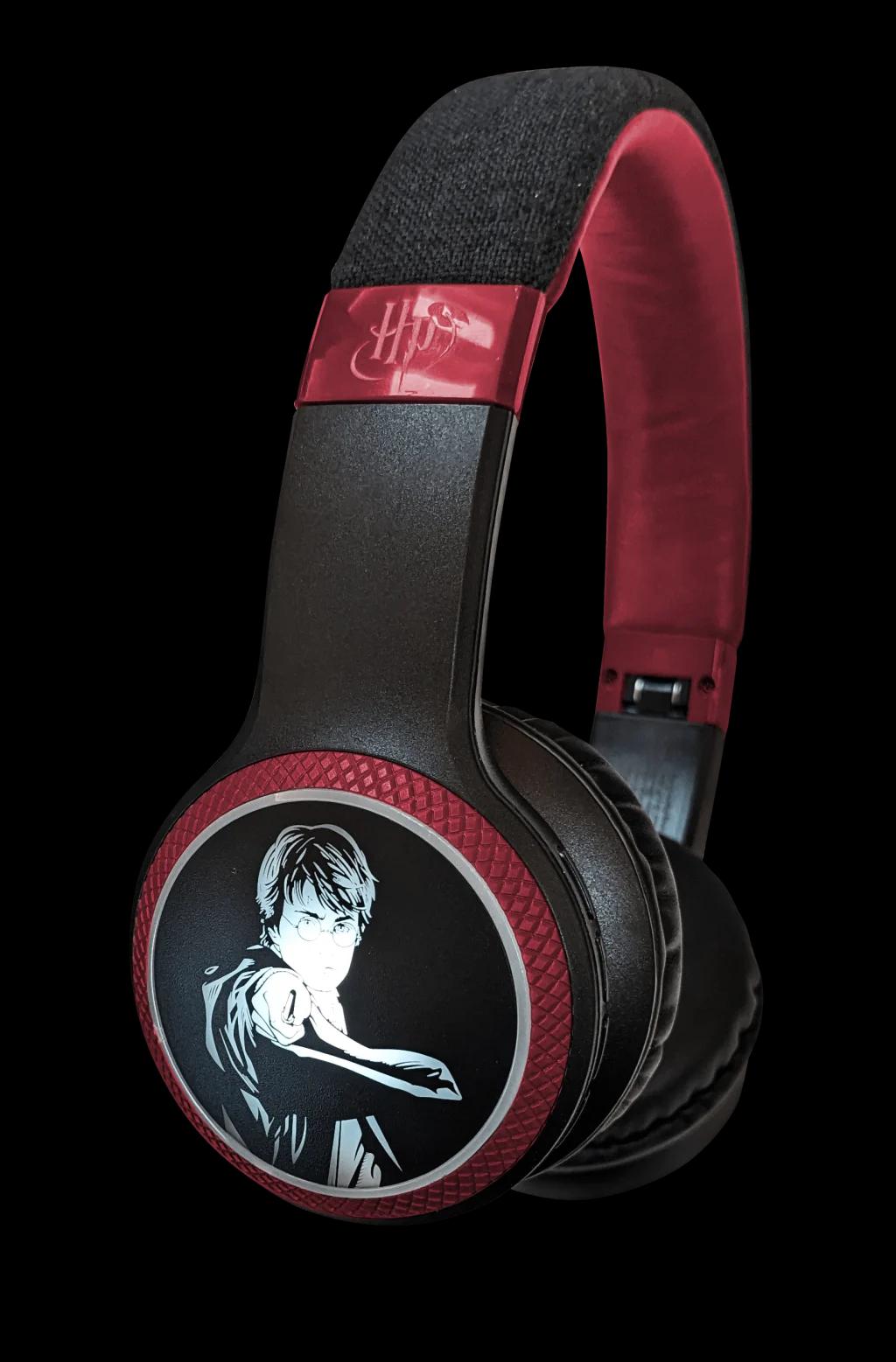Kufje pa kabllo Lazerbuilt Harry Potter Patronus / On-Ear / Bluetooth 5.0 / Mikrofon / LED / 10 m / MicroSD – Zezë/Kuqe