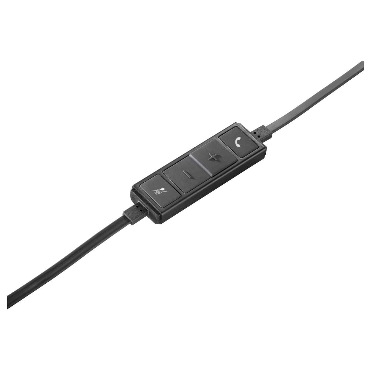 Kufje me kabllo Logitech H650e / Mono / On-Ear / USB-A / 2.1 m - Zezë/Gri - 4
