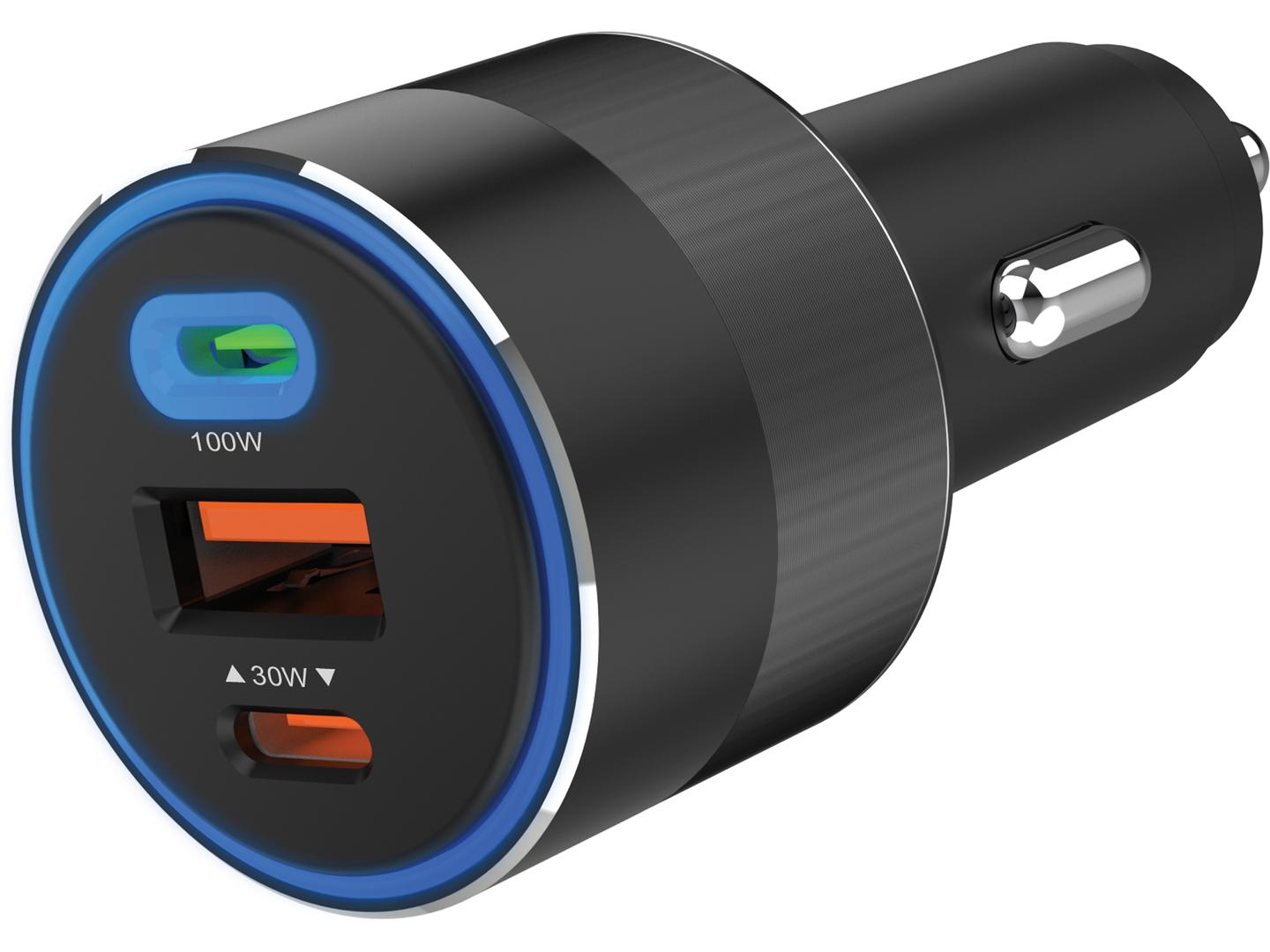 Adapter Telefoni për Veturë Sandberg 441-49 / 130W / 2x USB-C / USB-A / PD - Zezë