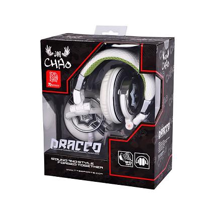 Kufje Gaming Tt eSPORTS DRACCO, 10–22.000 Hz, Kabllo 1,5 m - Gjelbër, Bardhë - 6