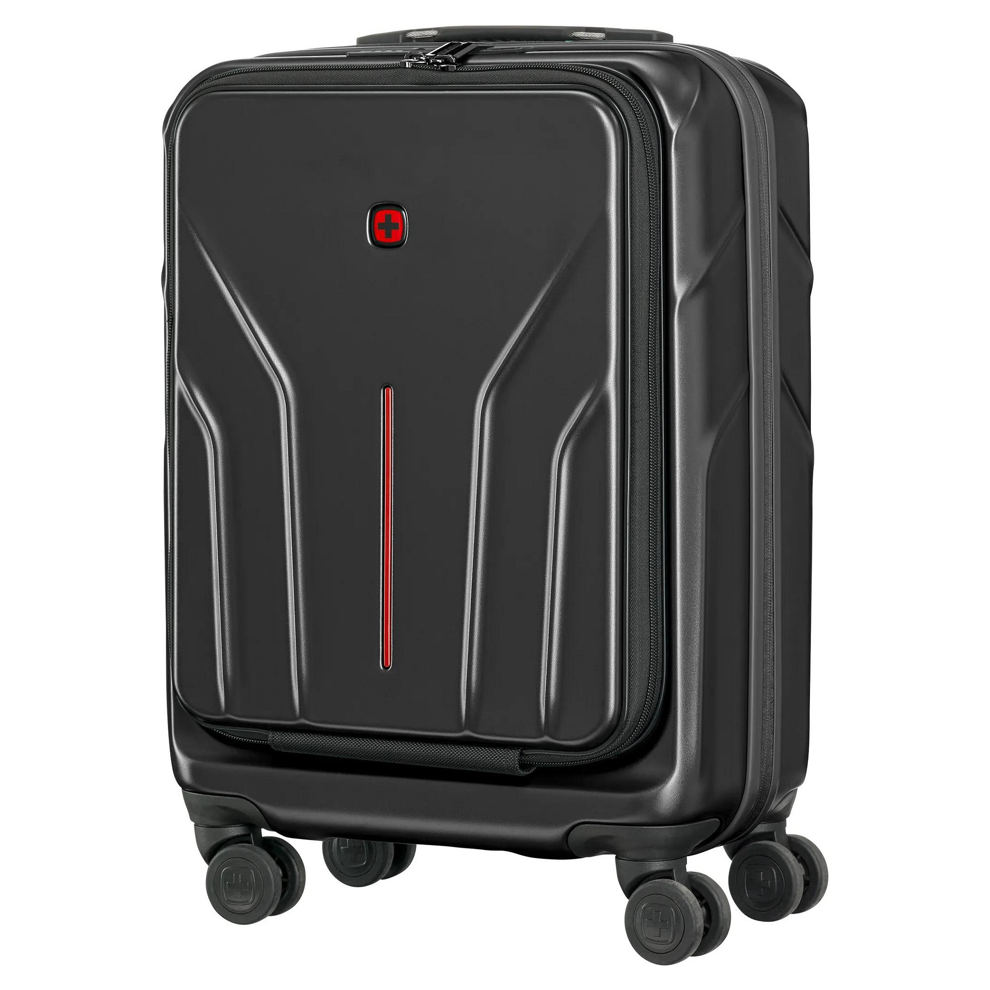 Çantë Kabine Wenger Amplix Carry-On / Hard Shell / Polycarbonate / 36 L / 45 L Expandable / 16" Laptop + 12" Tablet / 4 Spinner Wheels / Travel Sentry / USB-A + USB-C - Zezë