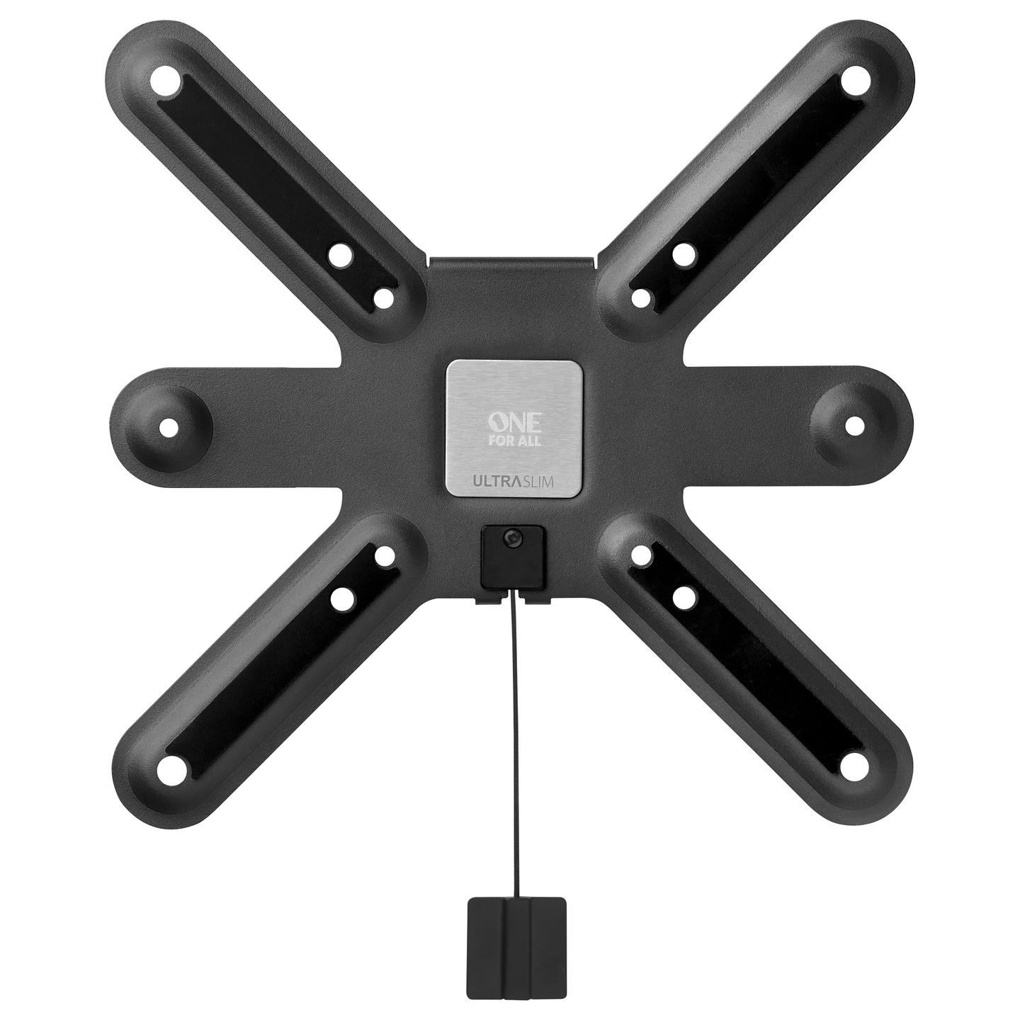 Mbajtëse për TV One For All WM 6211, 13"-43", VESA 75 × 75, 100 × 100, 200 × 100, 200 × 200mm, deri 40kg, fikse - Zezë/Bardhë