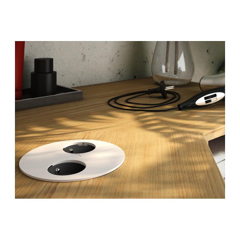 Prizë e Integruar BACHMANN TWIST 931.250, 2 Priza Schuko, 16A, 230V, Kabllo 2m - Bardhë  - 2
