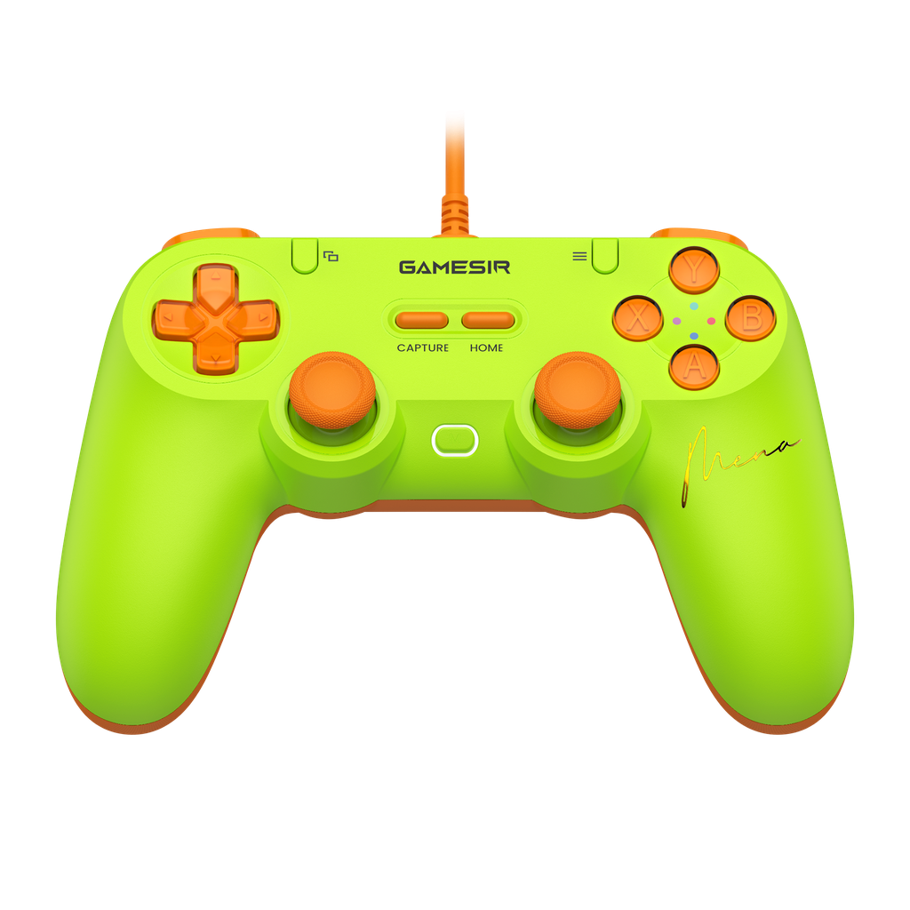 Kontroller për PC / Switch GameSir Tegenaria Lite T3 Lite / Wired – Gjelbër/Portokalli