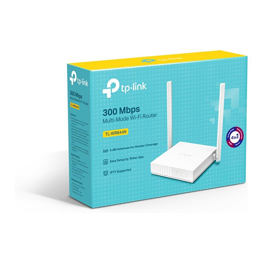 Ruter TP-Link TL-WR844N, Wi-Fi 4, N300, 2.4GHz, 300Mbps, 1x WAN, 4x LAN 10/100Mbps - Bardhë - 4