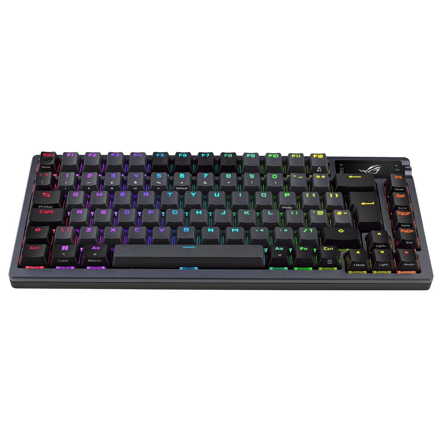 Tastierë Gaming ASUS ROG Azoth / Wired / 75% / ROG NX Red / USB + RF Wireless + Bluetooth / AZERTY FR / RGB - Zezë - 2