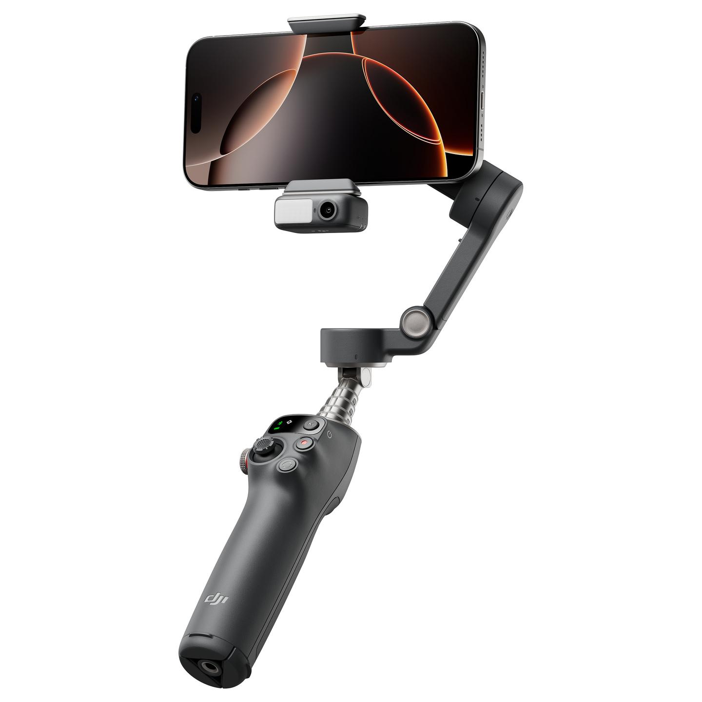 Stabilizues DJI Osmo Mobile 7P, 3-Aksësh, ActiveTrack 8.0, Tripod i Integruar, Shufër Zgjatuese - Gri e Errët - 9