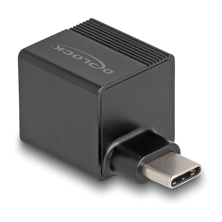 Aksesorë për Rrjet DeLOCK 66462 / USB-C / Gigabit LAN / 1000Mbps / USB 5Gbps / 1x RJ45 - Zezë - 1