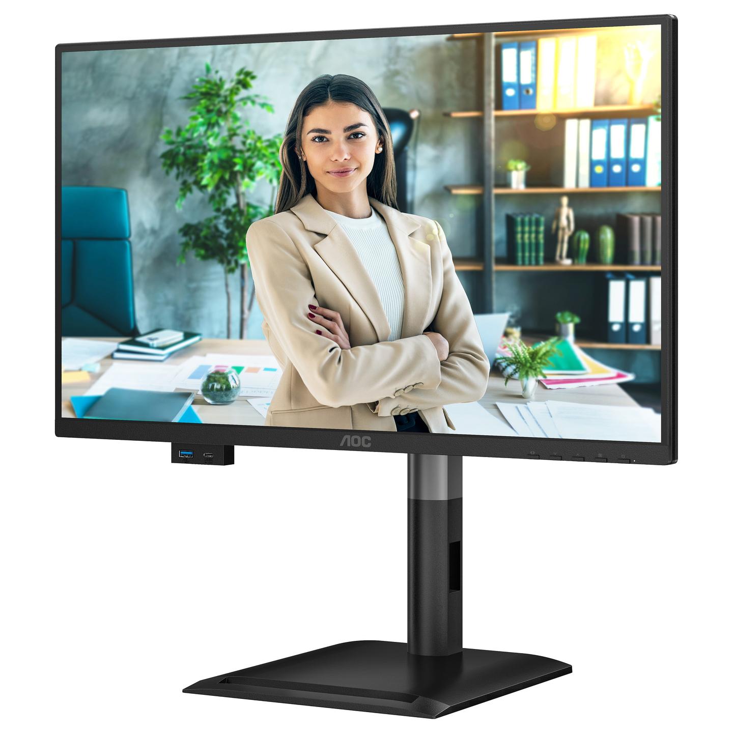 Monitor AOC 24P4CV, 23.8", FHD IPS, 120Hz, 4ms GTG, HDMI+DP+USB-C+4× USB-A - Zezë - 5