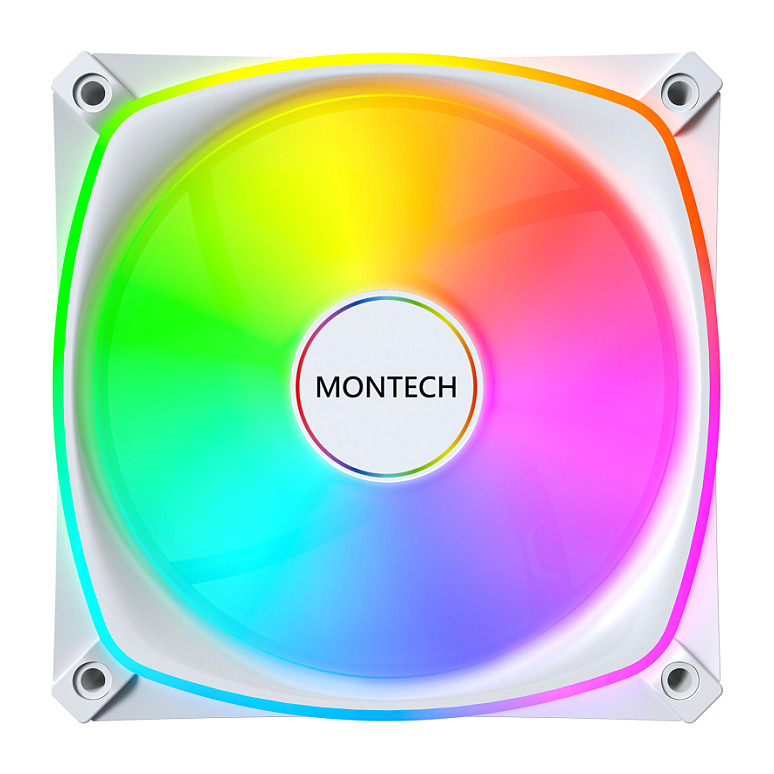Ftohës për Kasë Montech AX120 PRO / 120mm / 600-1600 RPM / ARGB / PWM – Bardhë - 3
