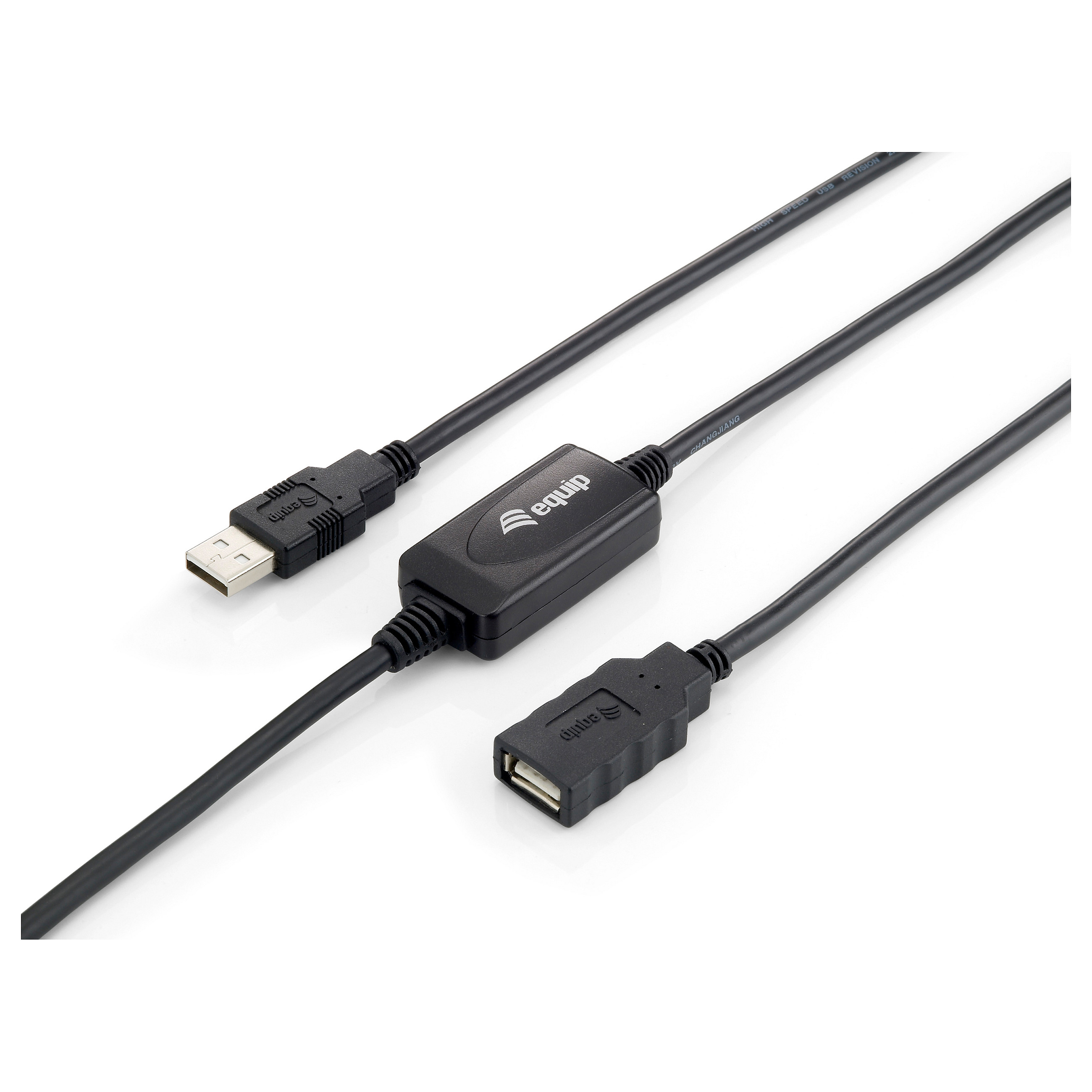Kabllo USB / USB-A 2.0 / Equip / A–A Verl. / 10.0m / 480Mbps - Zezë - 1