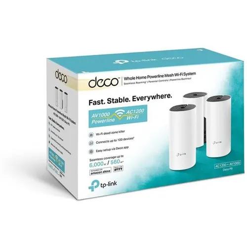 TP-Link Deco P9 (3-Pack) AC1200 + AV1000 Hybrid Mesh Wi-Fi System – Wi-Fi 5 Dual-Band 2.4GHz + 5GHz, 300Mbps + 867Mbps, Powerline AV1000, 2× Gigabit WAN/LAN për njësi – Bardhë - 2
