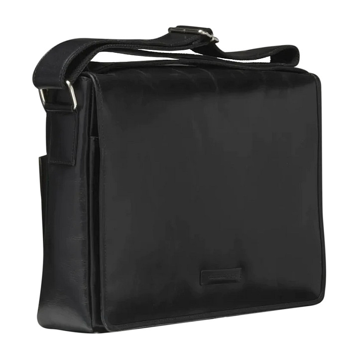 Çantë për laptop dbramante1928 Marselisborg / Messenger / 14" / Full-Grain Leather / 2 Compartments / Adjustable Shoulder Strap / Magnetic Closure / Zip Pocket - Zezë - 6