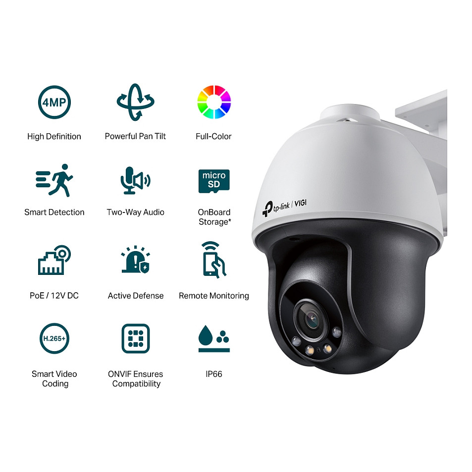 Kamerë Sigurie IP CCTV TP-Link Omada VIGI C540, 4mm,4MP, Full-Color Pan - 2