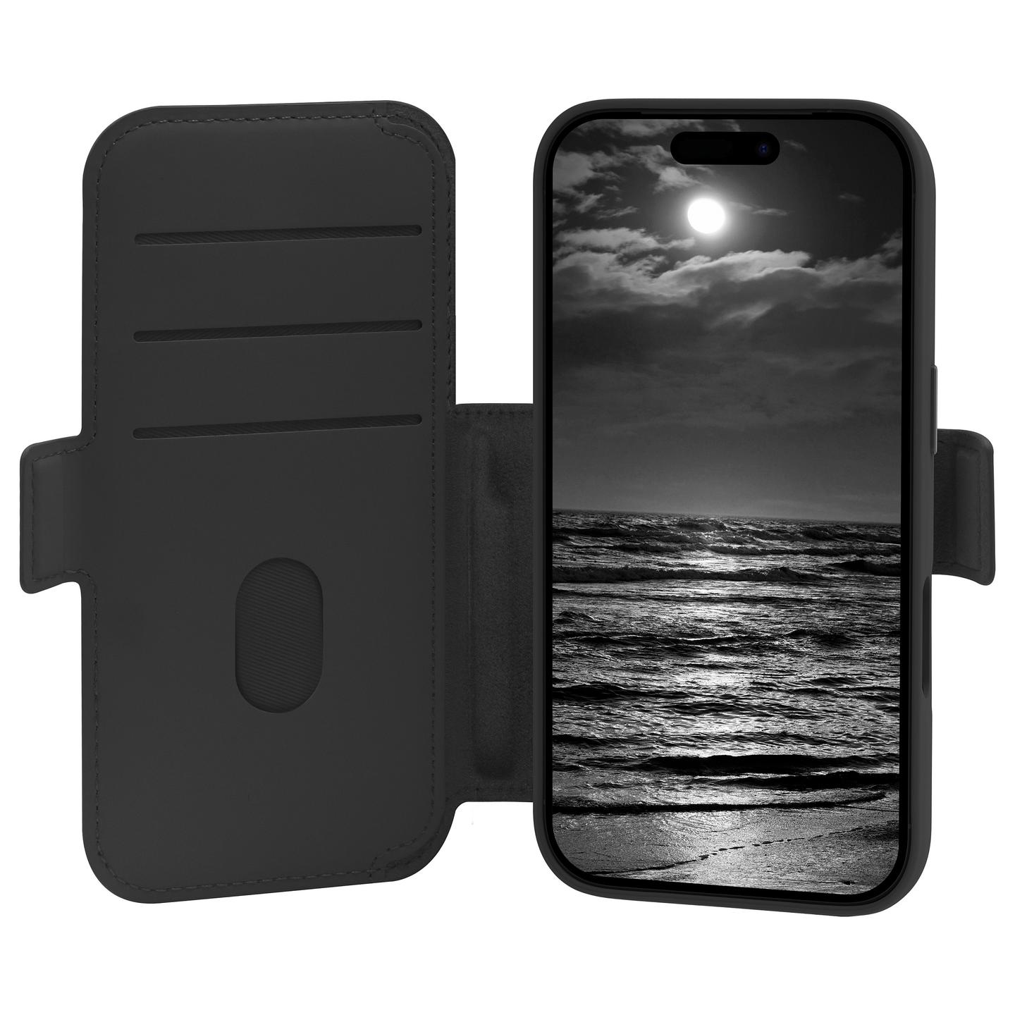 Case për Telefon dbramante1928 Lynge MS ICON, iPhone 17 Pro, MagSafe, Portofol 2-në-1, 3 Ndarje për Karta - Zezë - 6