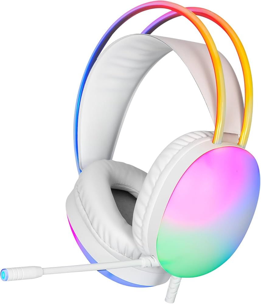 Kufje Gaming Xtrike Me GH‑511 RGB / Wired – Bardhë - 1