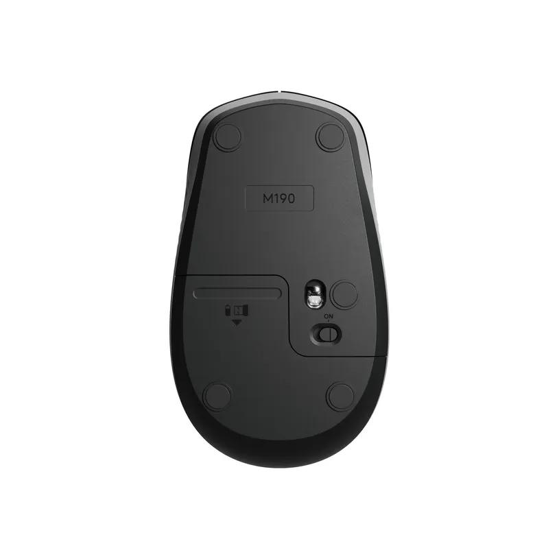 Maus pa Kabllo Logitech M190 / Optik / 1000 DPI / 3 Butona / 2.4 GHz / USB Nano-Receiver - Gri - 3