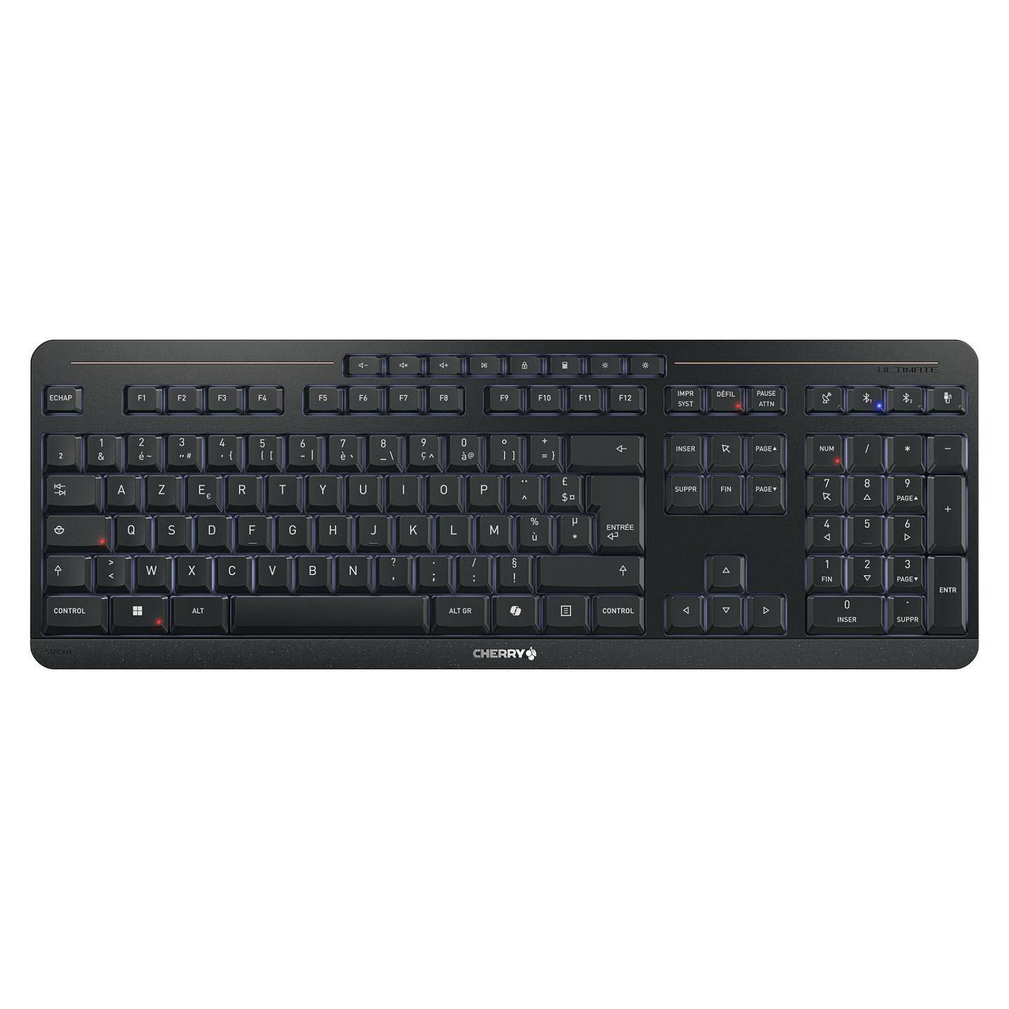 Tastierë pa Kabllo  CHERRY Stream Keyboard Ultimate / JK-8570FR-2 / Bluetooth & 2.4GHz & USB / AZERTY FR / Multi-Device / SX Switches – Zezë