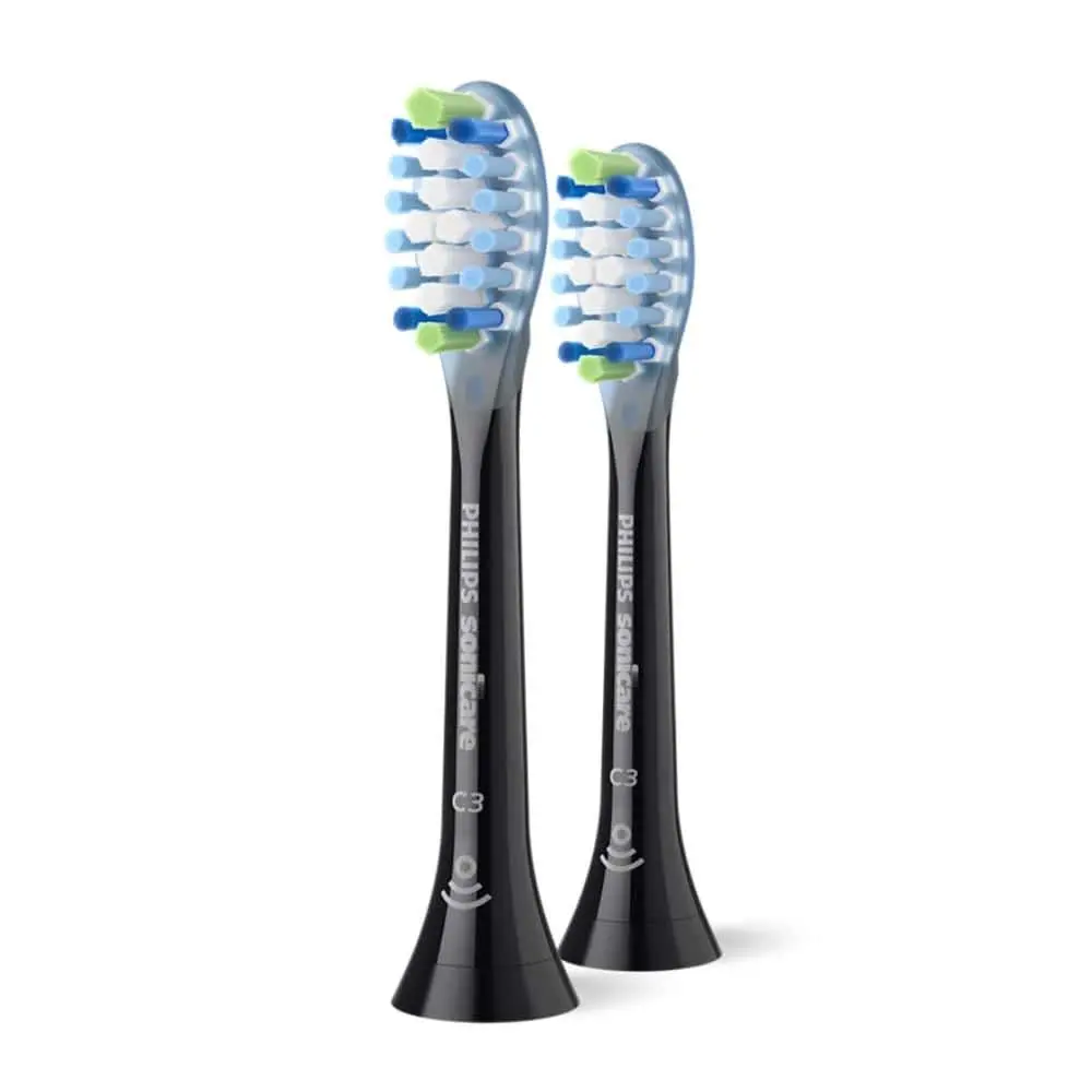 Koka zëvendësuese për brushë elektrike Philips Sonicare C3 Premium Plaque Defence HX9042/88 / 2 Copë - Zezë - 2