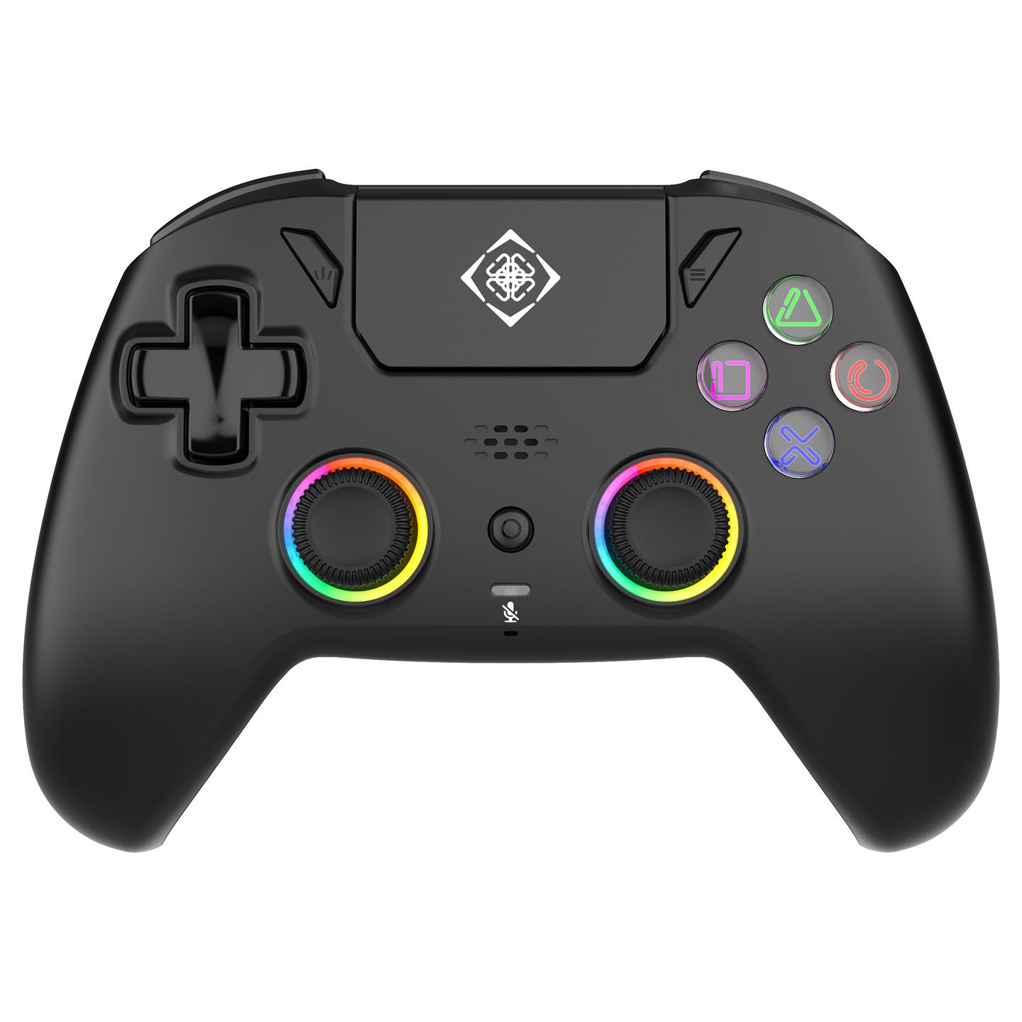 Kontroller për Sony Deltaco GAM-189 / Wireless / Hall Effect / RGB / PS5 / PC / Android & iOS – Zezë - 7