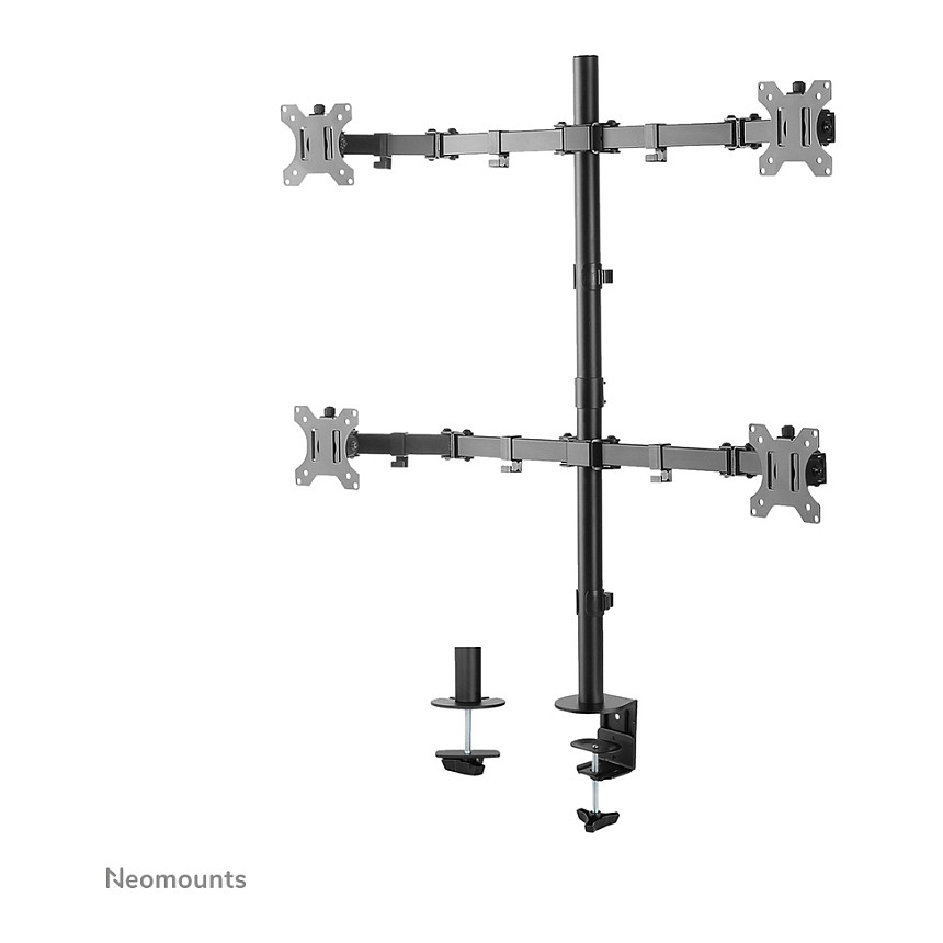 Mbajtëse për Monitor Neomounts FPMA-D550D4 movable desk mount for 4 screens 13"-32" - Black - 4