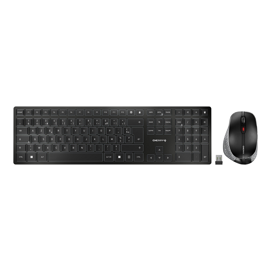 Combo (Tastierë&Maus) CHERRY DW 9500 SLIM / 111 Keys / Scissor SX / 2.4 GHz / Bluetooth 4.0 / USB-C - Zezë/Hiri