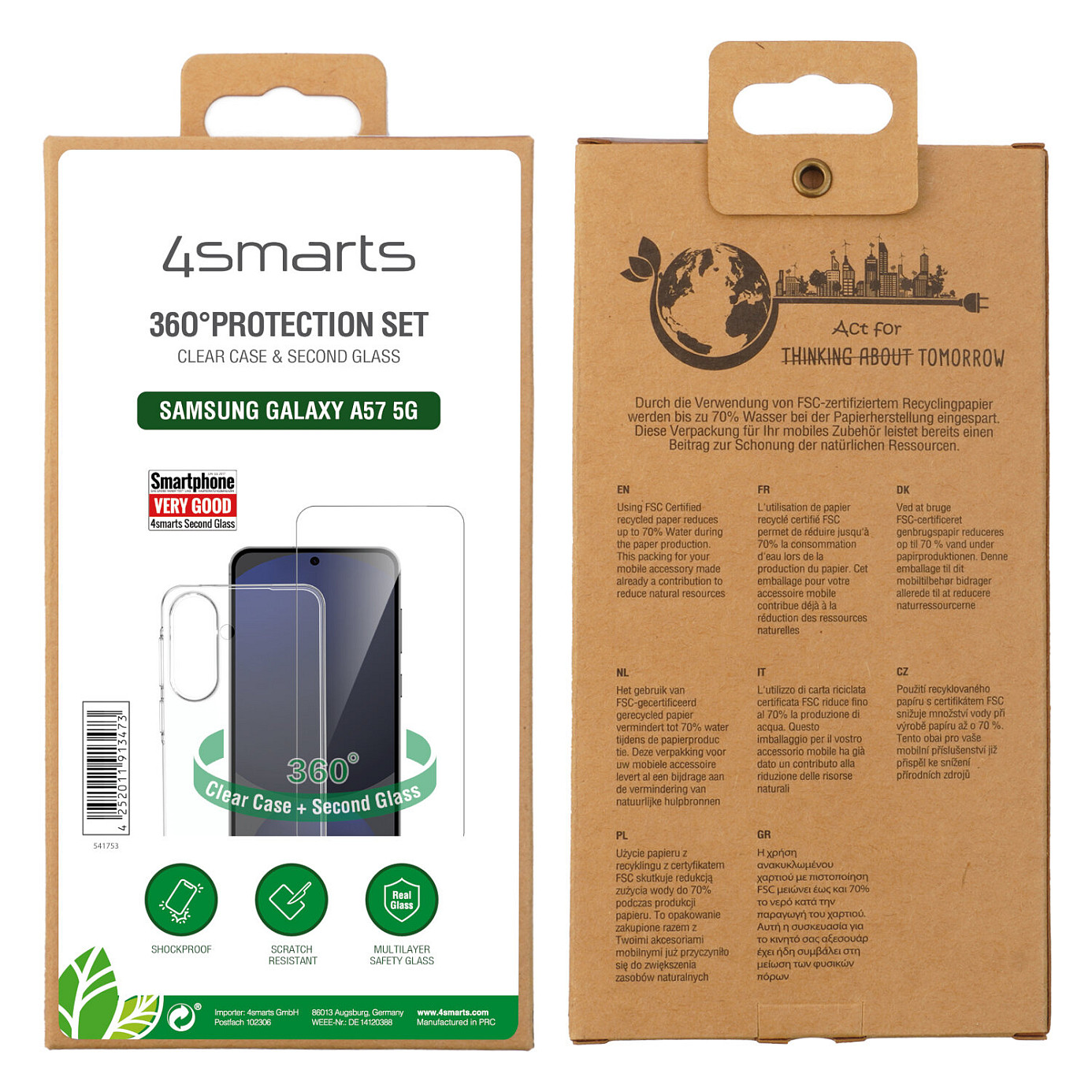 Aksesorë për telefon 4smarts 541753 / Case / Tempered Glass + Polikarbonat / Samsung Galaxy A57 5G - Transparente - 7