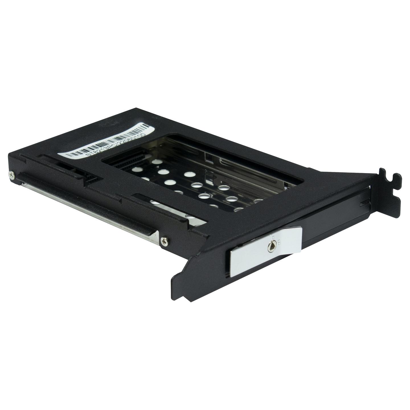 Këllëf për disqe Inter-Tech ST-8213PCI, 1x 2.5", SATA III, Hot-Swap, 1x PCI Slot - Zezë