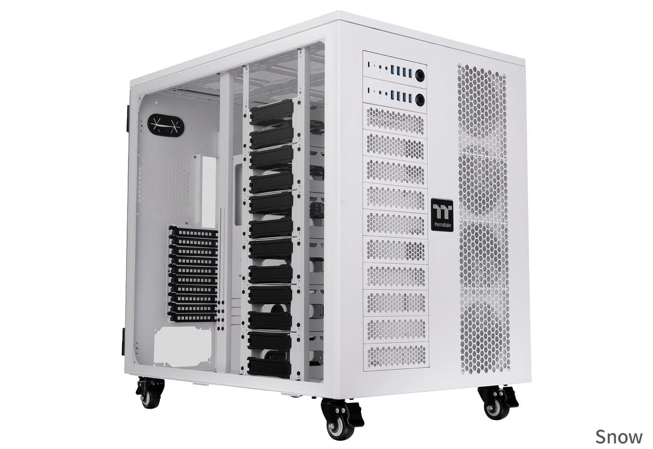 Kasë Thermaltake AX1000 TG Snow, Super-Tower, XL-ATX, E-ATX, ATX, Micro-ATX, Mini-ITX, Tempered Glass - Bardhë