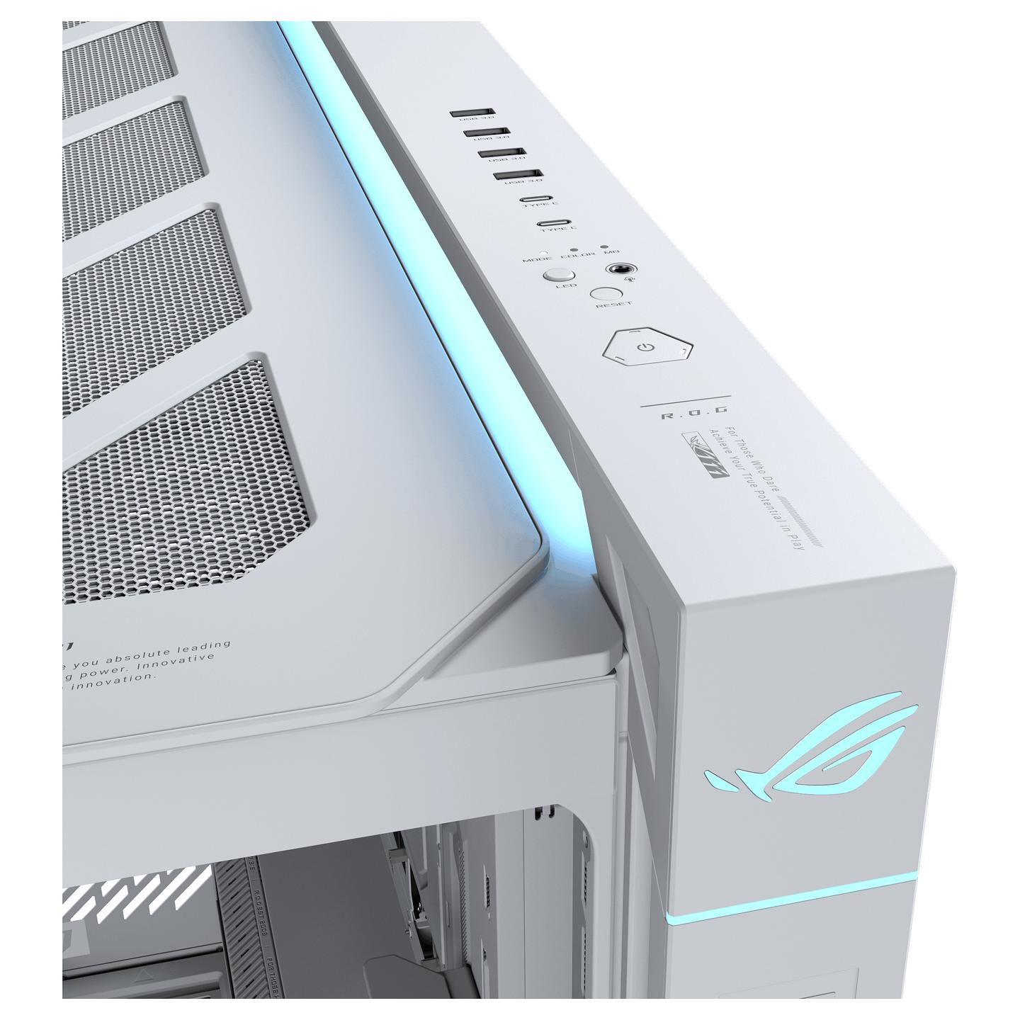 Kasë ASUS ROG CRONOX GR801, Curved Tempered Glass, ARGB - Bardhë - 6