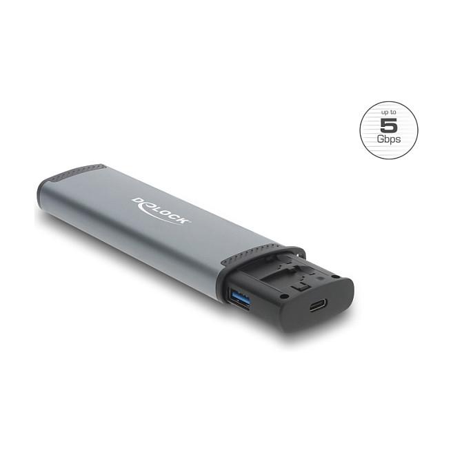 Lexues Kartelash DeLOCK 91018 / SD / microSD / USB 3.2 Gen 1 / USB-A / USB-C / 5 Gbit/s / 9 Fole për Kartela - Gri & Zezë - 2