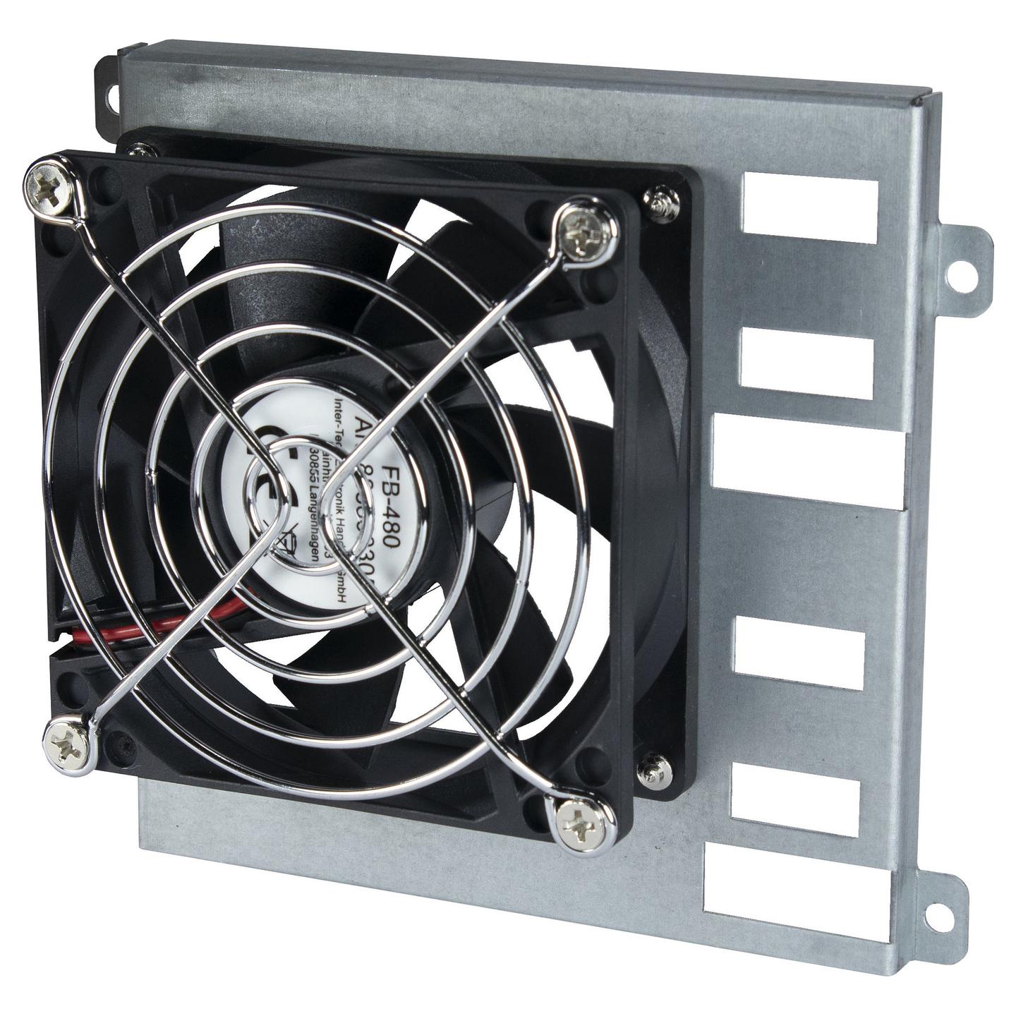Ftohës për Kasë Inter-Tech FB-480, ventilator 80mm, 2200 RPM, lidhje Molex, për backplane 4-fishtë - Zezë