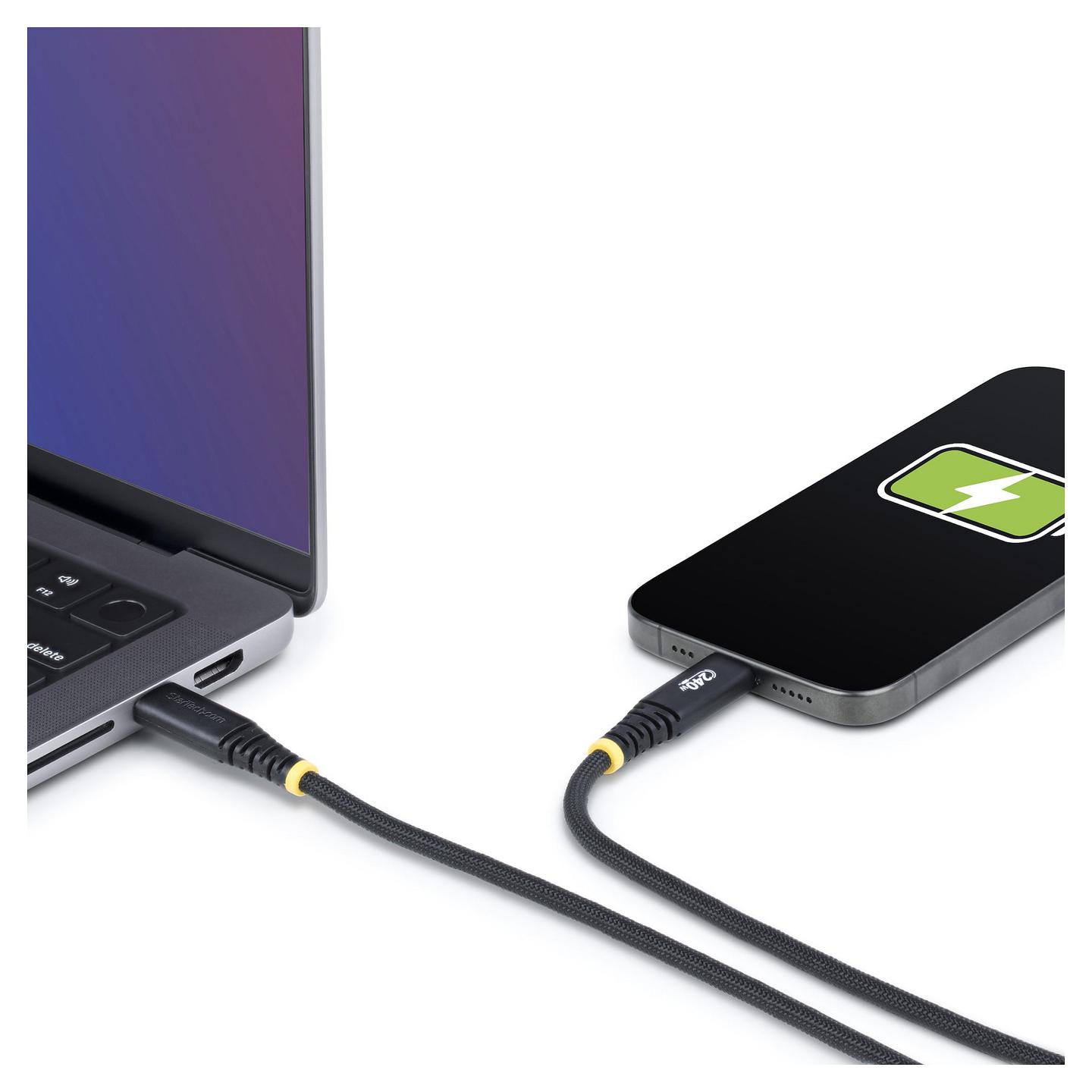 Kabllo StarTech.com S2CEPR2M-USB-CABLE, USB-C në USB-C, USB 2.0, 240 W, 2 m - Zezë - 6