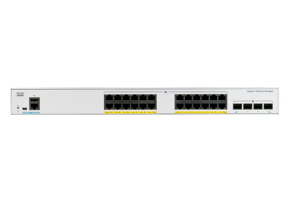 Switch Cisco Catalyst 1000 / 24 Porta Gigabit PoE / 4x 1G SFP / LANBase - 1