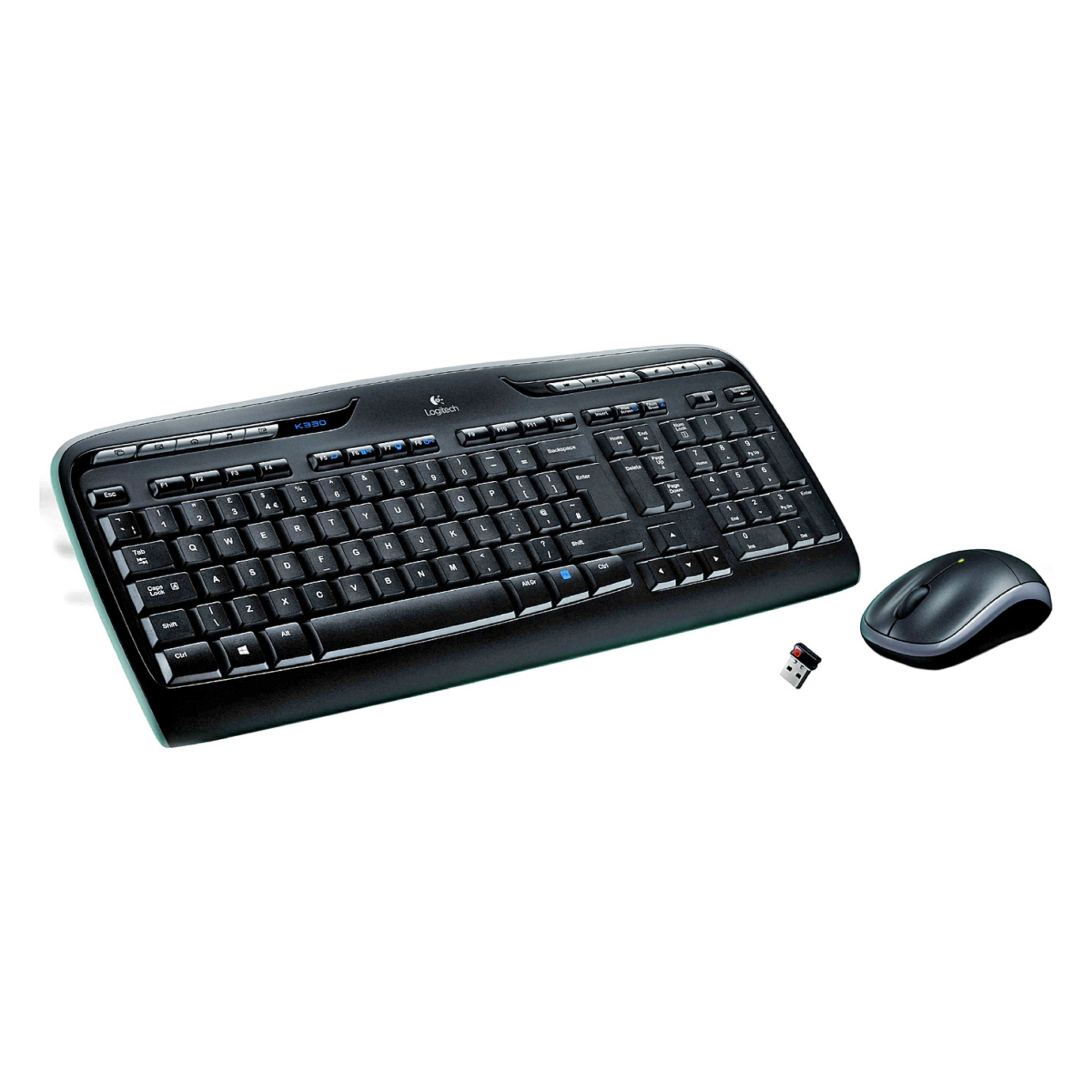 Combo (Tastierë&Maus) Logitech Wireless Combo MK330 / Full-Size / QWERTY / 2.4 GHz - Zezë/Gri